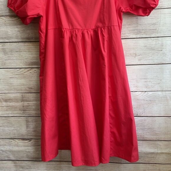 NEW WITH TAGS‎ DRAPER JAMES PUFFED SLEEVE DRESS IN HIBISCUS - Picture 5 of 9